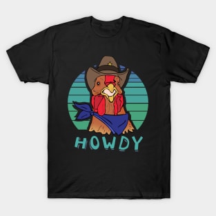 Aesthetic Howdy Chicken T-Shirt